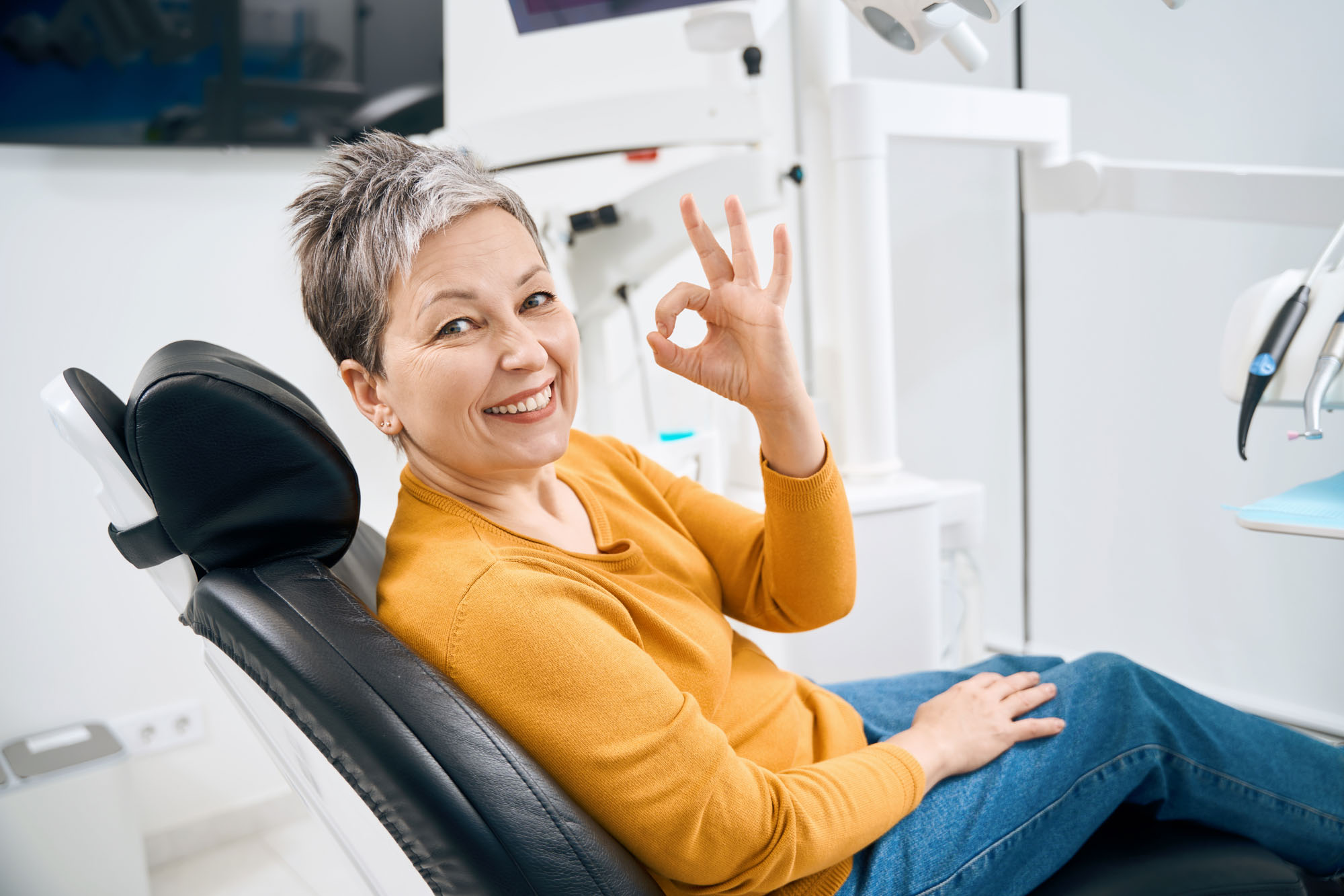 extremely happy satisfied with service and approach woman smiling